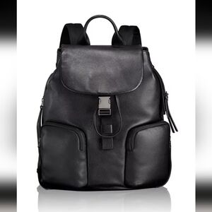 Tumi Black Leather Backpack